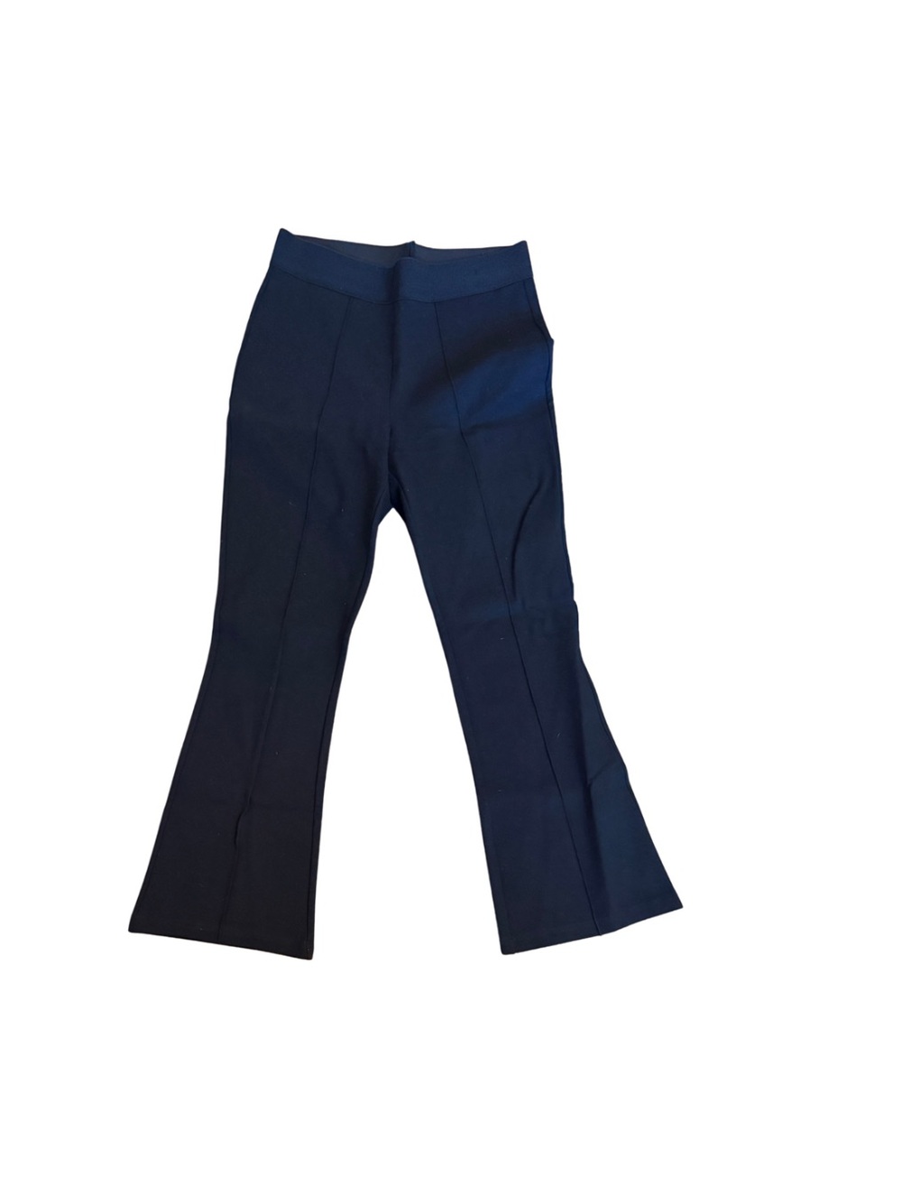 Zara Navy Cropped Flare Pants